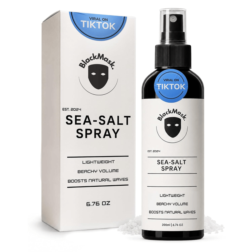 BlackMask sea salt spray for beach wave styling