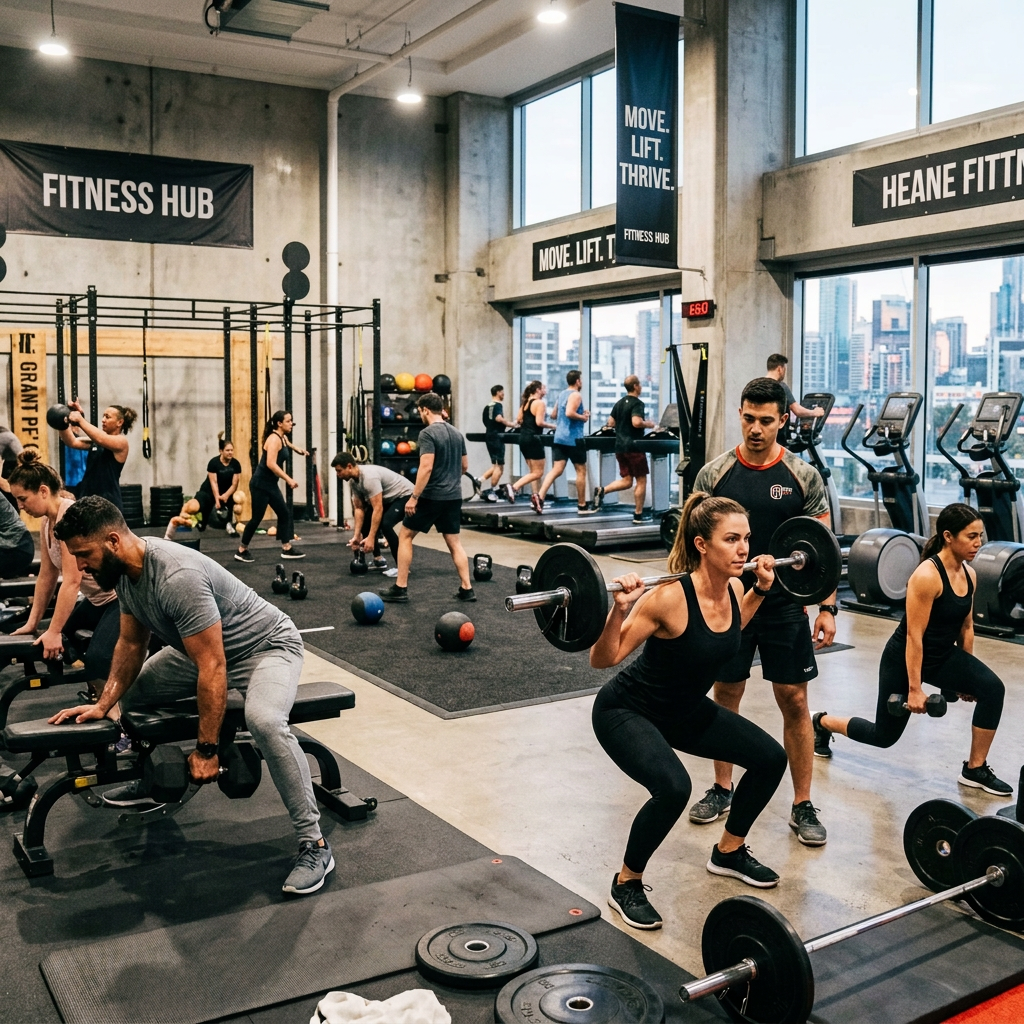 People exercising together People exercising together